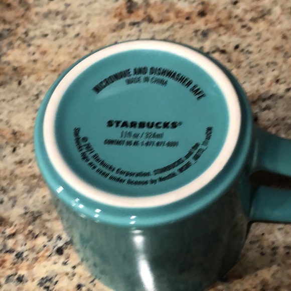 Starbucks 2021 Teal 11oz coffee mug - Picture 4 of 4